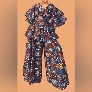 Tribal Patchwork Palazzo Set